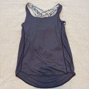 Lululemon Athletica Blue Backless Sleeveless Tank Top - Size 8